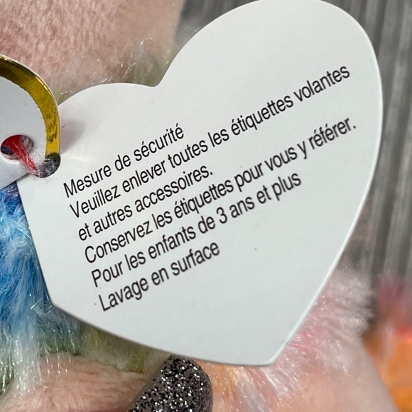 BEANIE BOOS Rainbow Poodle Stuffed Animal - NWT’s - Picture 6 of 10